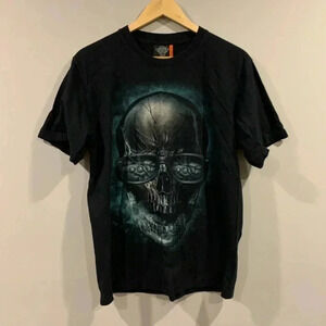 Double Sided Rock Eagle  Skull T-Shirt